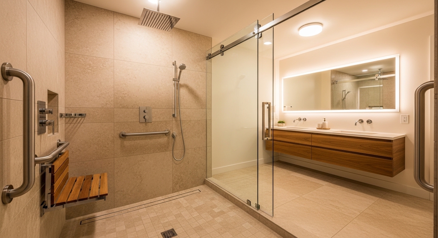 Aging in Place Bathroom Interior - Accessible Remodel by Discount Bath LLC, Denver CO