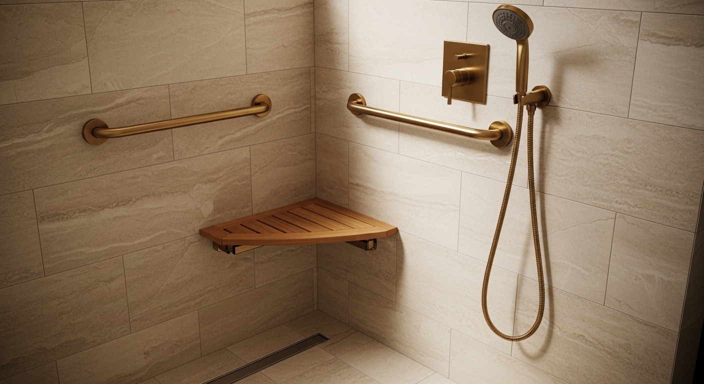 Designer Grab Bars Accessible Shower Denver CO - Walk-In Tub by Discount Bath LLC